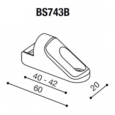 Montážní adaptér BS743B pro zpětná zrcátka RIZOMA do kapotáže - pro motocykly KAWASAKI, SUZUKI, MV AGUSTA, černý, (1kus)